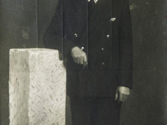 Alois Fürbacher v drážní uniformě